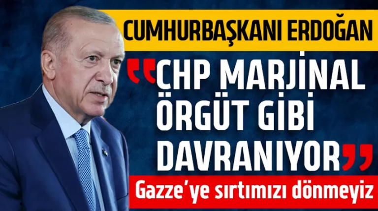 Cumhurbaşkanı Erdoğan CHP marjinal örgüt gibi davranıyor