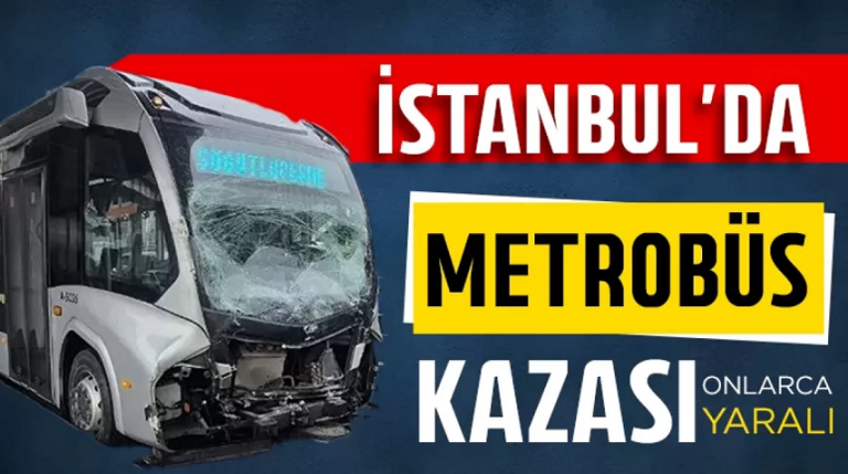 İstanbul'da metrobüsler çarpıştı 10 yaralı